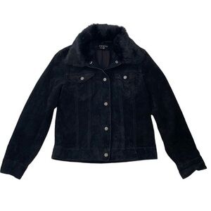 Theory Real Fur Leather Jacket